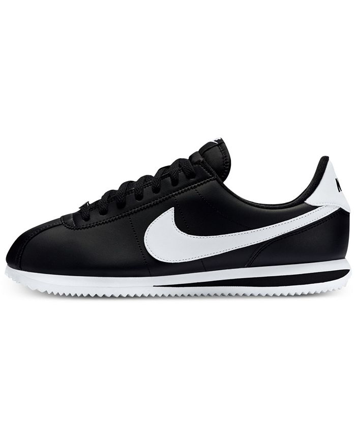 nike men's cortez basic leather casual sneakers from finish line
