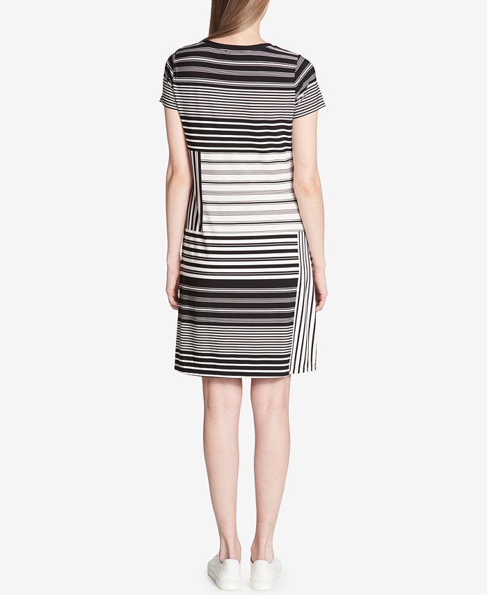 Calvin Klein Striped Shift Dress - Macy's