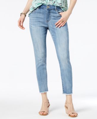 Style & Co Fray Hem Ankle Jeans, Created for Macy's - Macy's