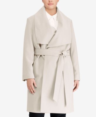 ralph lauren belted crepe coat