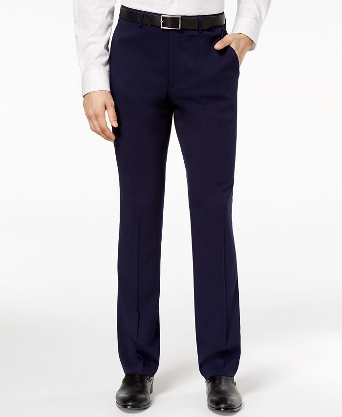 Perry Ellis Men's Slim-Fit Stretch Navy Shawl-Collar Tuxedo & Reviews ...