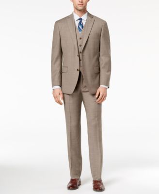 brown birdseye suit