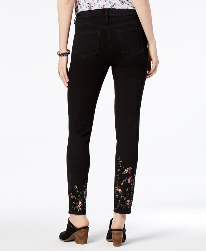 Style & Co Petite Embroidered Skinny Jeans, Created for Macy's - Macy's