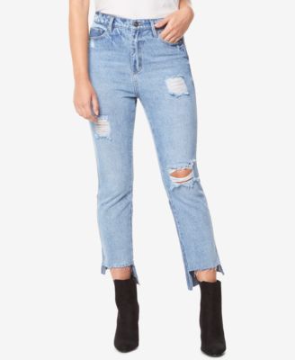 Buffalo David Bitton - Cotton High-Rise Ripped Denim Jeans