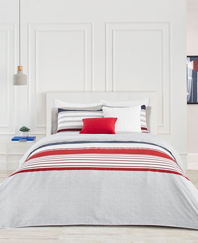 Lacoste Home Auckland Red Full/Queen Comforter Set