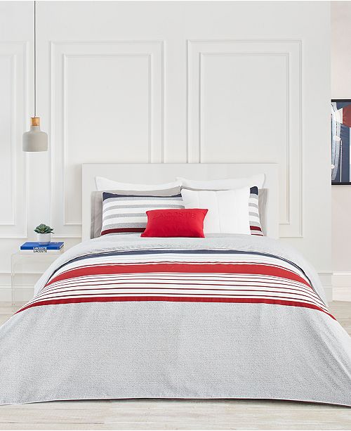 Lacoste Home Auckland Red King Duvet Cover Set Reviews Bedding