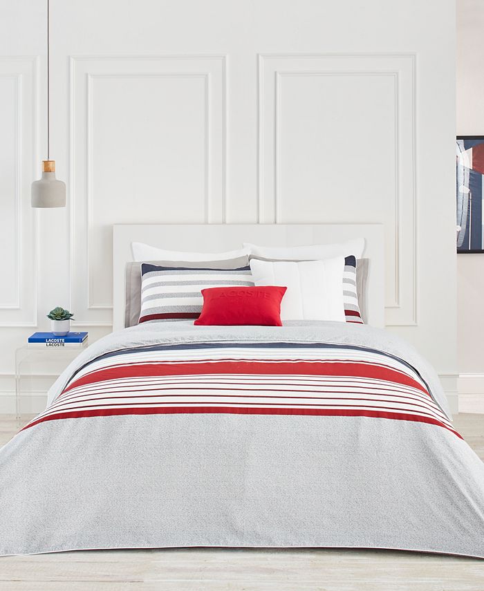 Lacoste Red King Comforter - Macy's