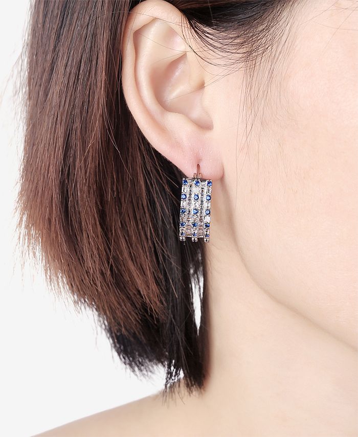 Macy's Cubic Zirconia Small Huggie Small Hoop Earrings s in Sterling