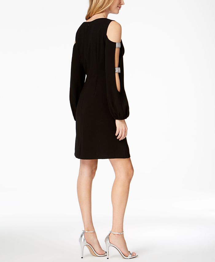 MSK Embellished Cutout-Sleeve Dress - Macy's