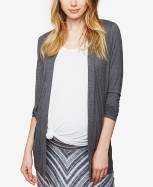 BumpStart Maternity Open-Front Draped Cardigan