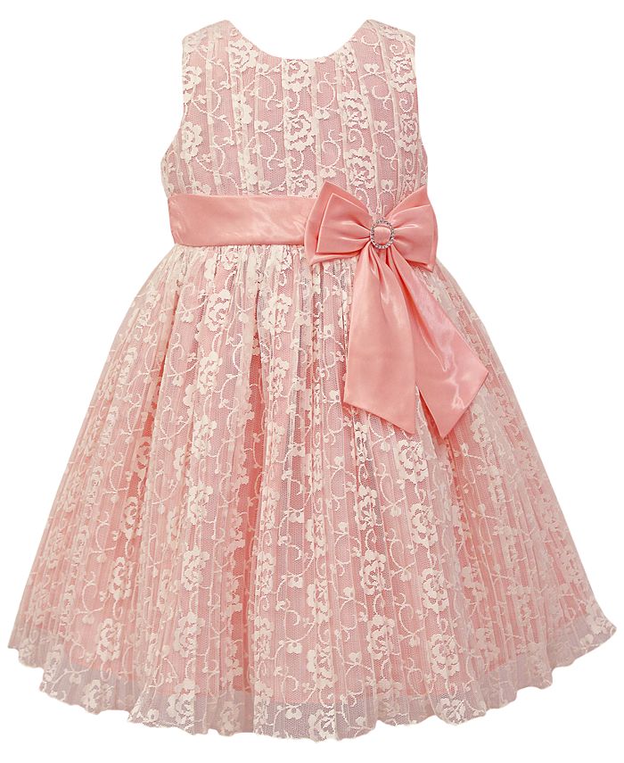 Jayne Copeland Pleated Lace Dress, Little Girls - Macy's