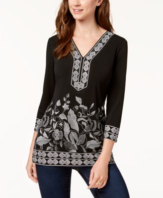 JM Collection - Printed Studded Tunic