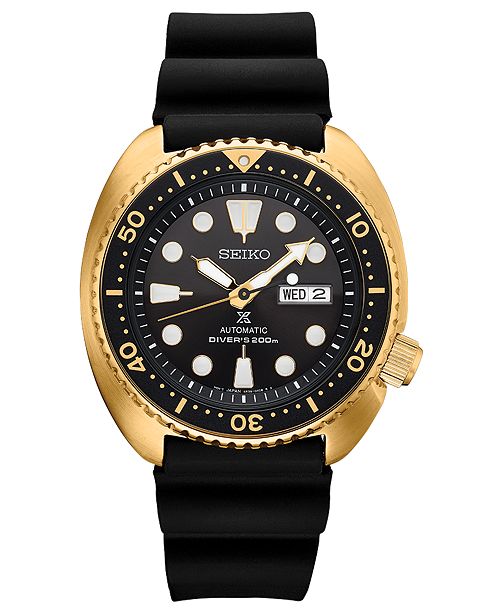Seiko Men S Automatic Prospex Diver Black Silicone Strap Watch 45mm Reviews All Fine Jewelry Jewelry Watches Macy S