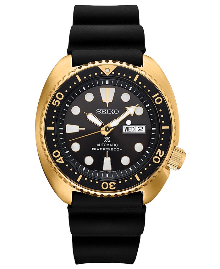 Seiko Men's Automatic Prospex Diver Black Silicone Strap Watch 45mm &  Reviews - All Watches - Jewelry & Watches - Macy's