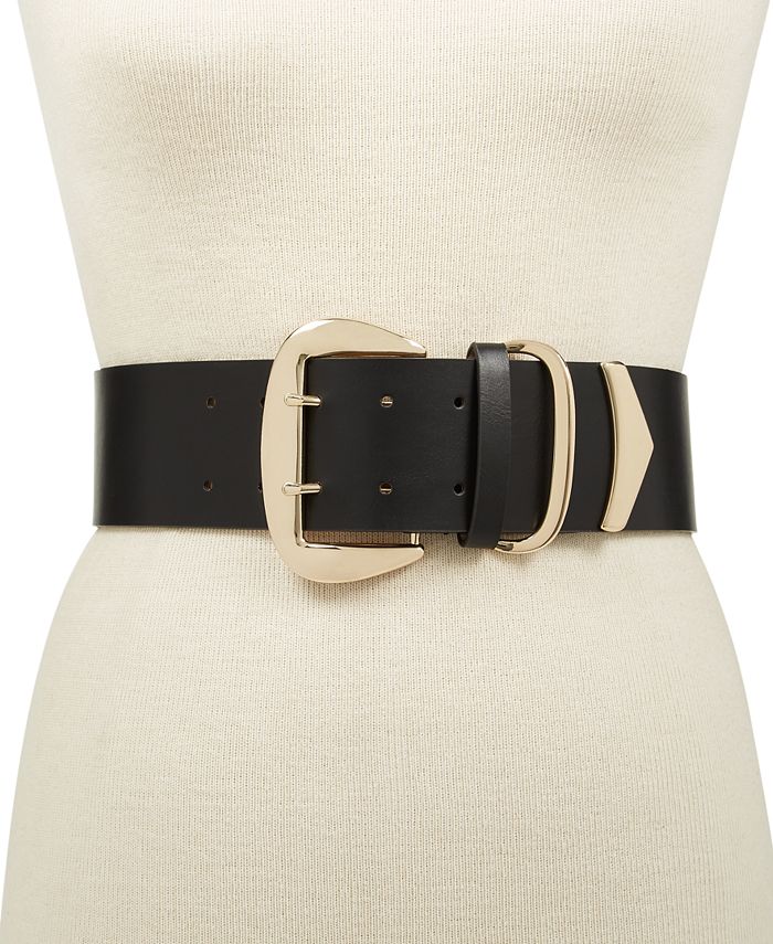 INC International Concepts OversizedBuckle Stretch Belt, Created for