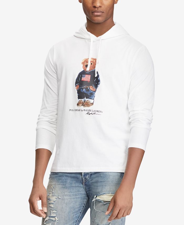 Polo Ralph Lauren Men's Polo Bear Long-Sleeve Hooded T-Shirt & Reviews - T- Shirts - Men - Macy's