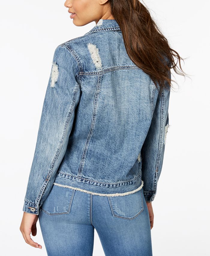 American Rag Juniors' Cotton Ripped Denim Jacket, Created for Macy's ...