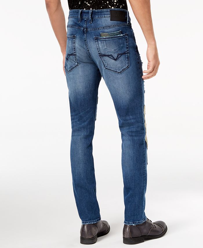 GUESS Men's Slim Tapered Fit Stretch Ripped Jeans & Reviews - Jeans ...