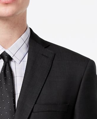 Men's Modern-Fit Stretch Textured Wool Suit Separates