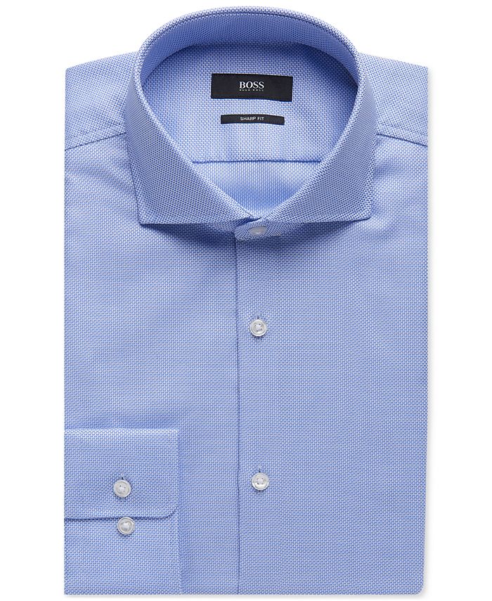 Hugo Boss BOSS Men's Sharp-Fit Oxford Cotton Dress Shirt - Macy's