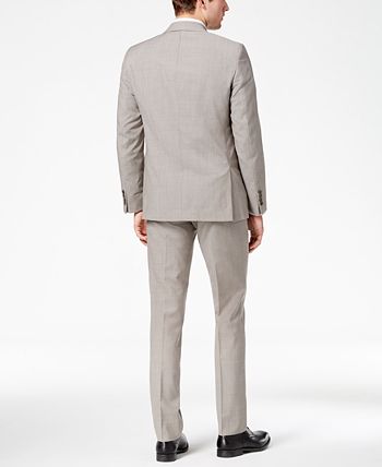 Calvin Klein CLOSEOUT Men s X Fit Stretch Light Gray Solid Slim
