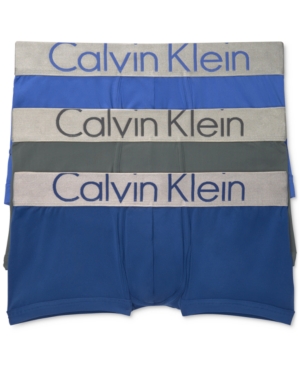 Calvin Klein Steel Men's 3-Pk Micro Low-Rise Trunks