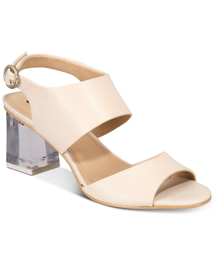 Dkny Sterling Lucite Heel Sandals Created For Macy S Reviews Sandals Shoes Macy S