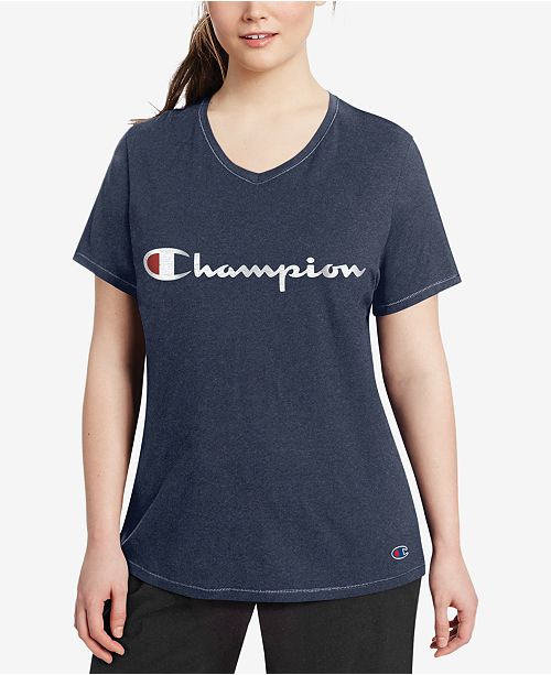 Champion Plus Size Logo T Shirt Reviews Tops Plus Sizes Macy S