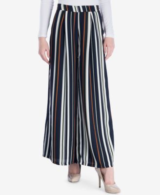 Verona Collection - Striped Wide-Leg Pants