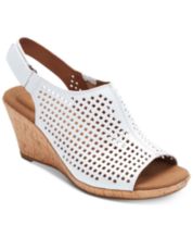 Macys white wedge sandals top