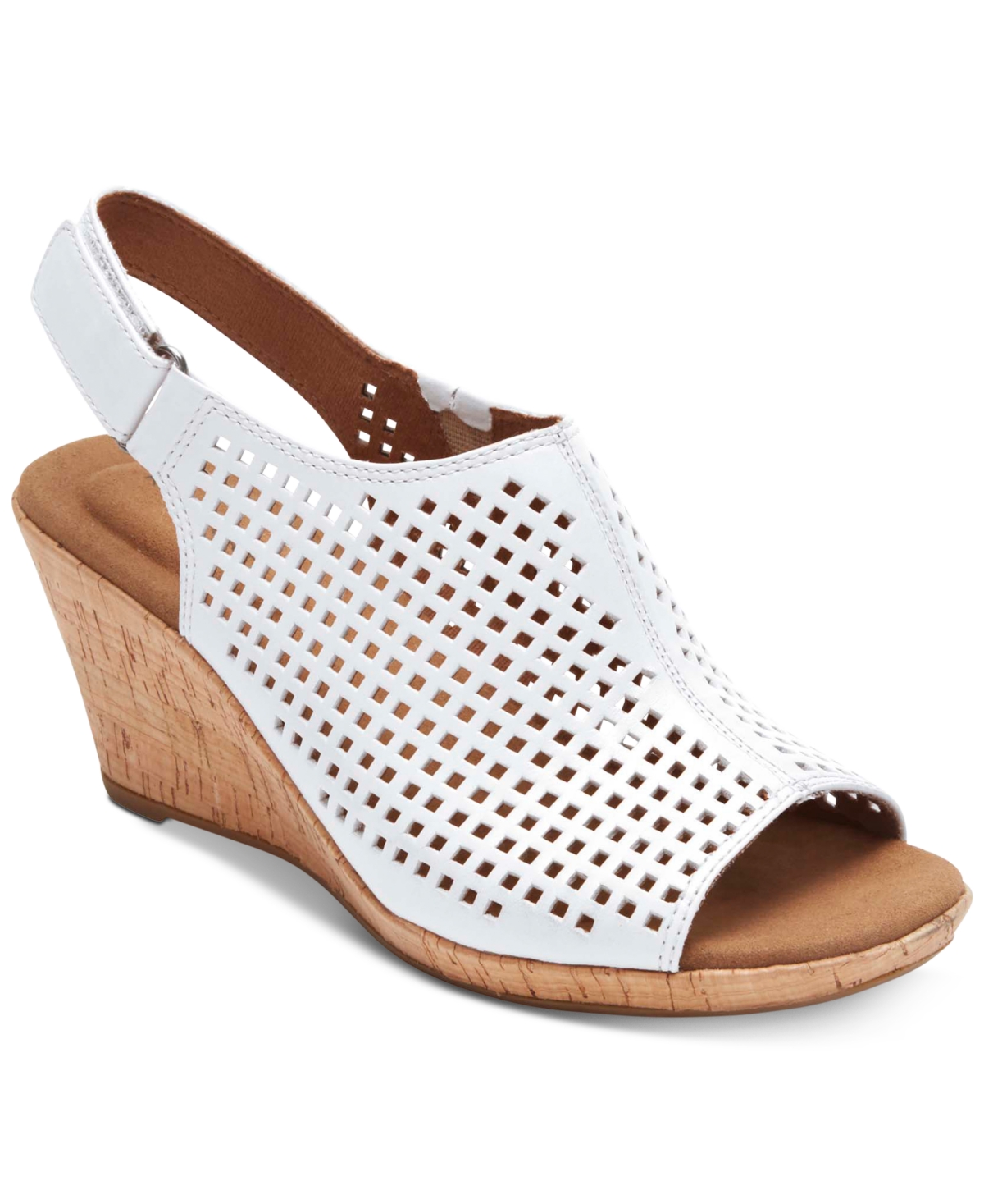 Women's Briah Perf Sling Wedge Sandals - Light Beige