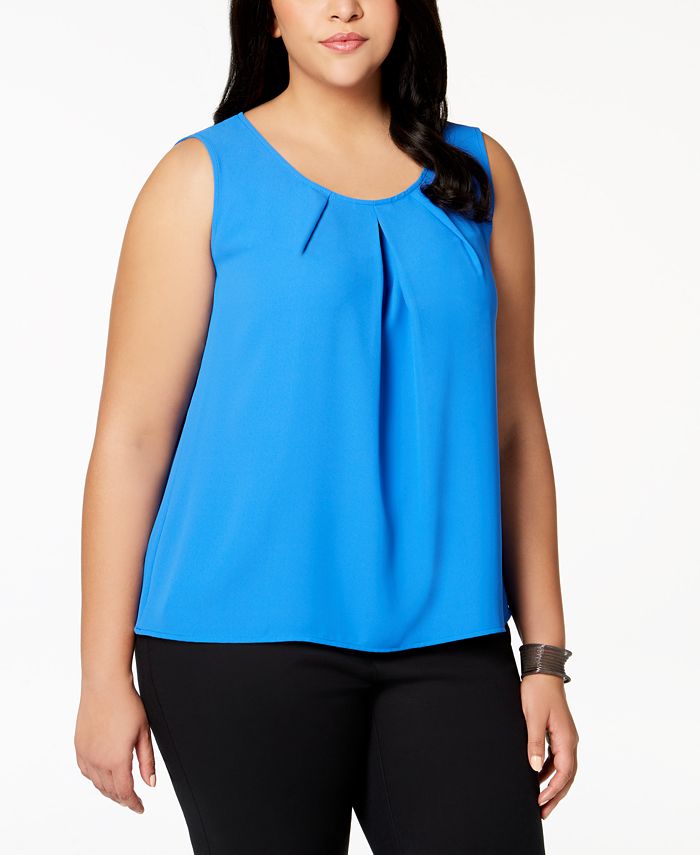 Kasper Plus Size Pleated Shell Macy's