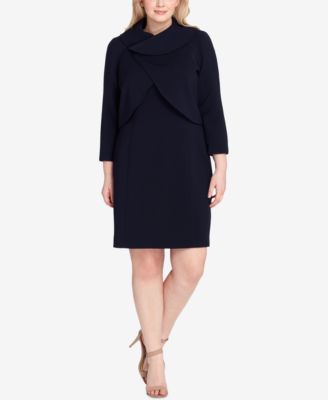 Tahari ASL - Plus Size Wrap-Jacket Dress Suit