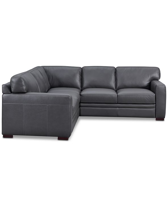 Furniture Avenell 2Pc. Leather "L"Shaped Sectional Sofa