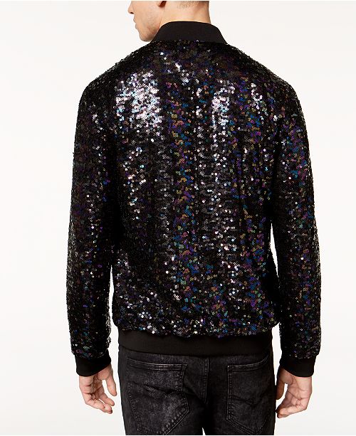 INC International Concepts I.N.C. Men's Sequin Bomber Jacket, Created