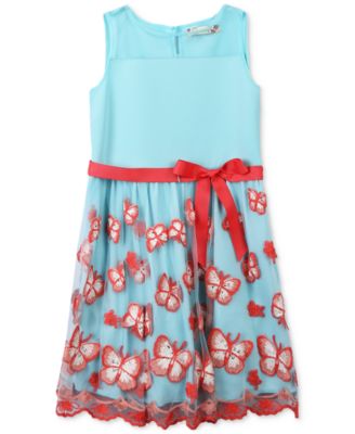 Speechless - Embroidered Butterfly Dress, Little Girls