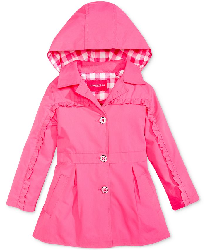 London Fog Ruffle Trench Coat, Toddler Girls - Macy's