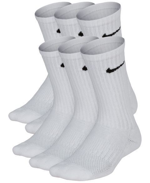 Детские Nike Big Kids' Cushioned Crew Socks, 6 Pairs