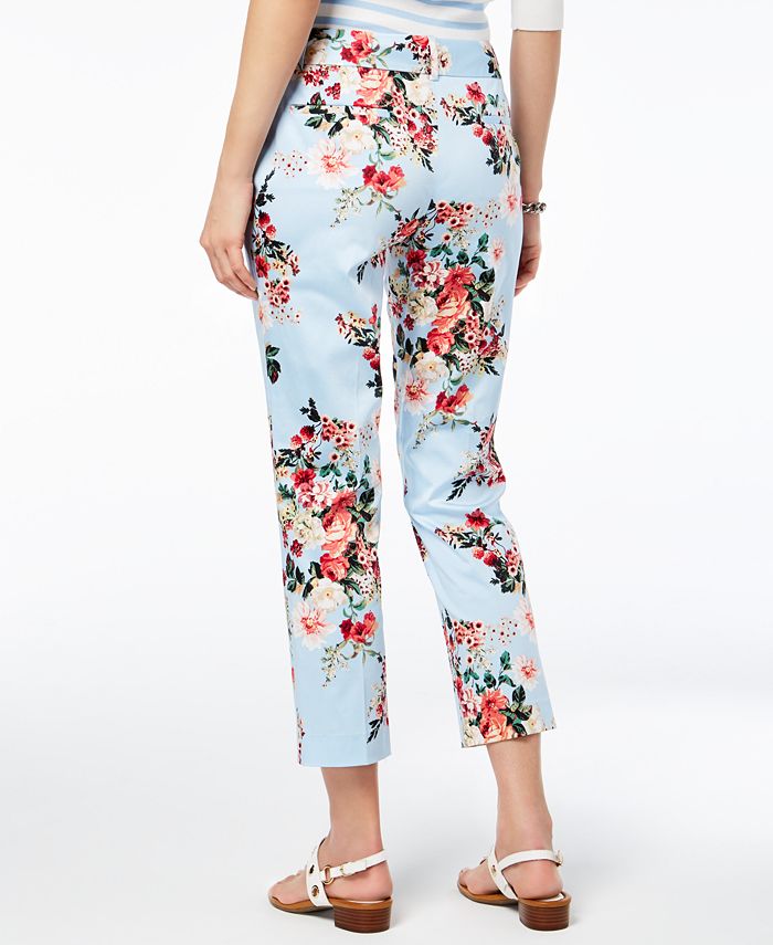 Tommy Hilfiger Ashby Floral-Print Slim Pants, Created for Macy's - Macy's