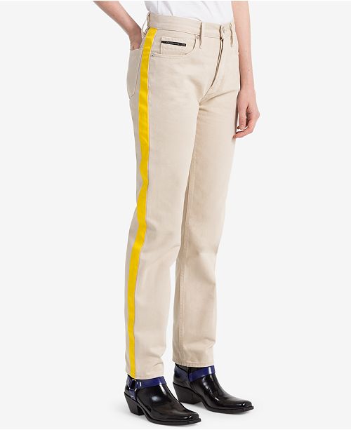 Calvin Klein Jeans Striped Khaki Straight Jeans Reviews Jeans