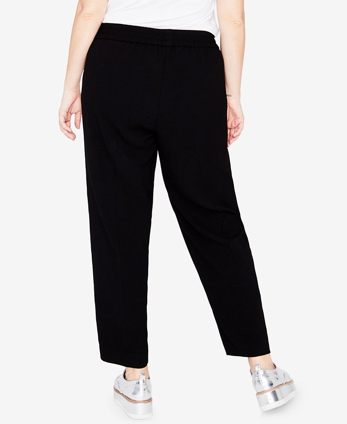 RACHEL Rachel Roy Trendy Plus Size Contrast-Inset Jogger Pants - Macy's