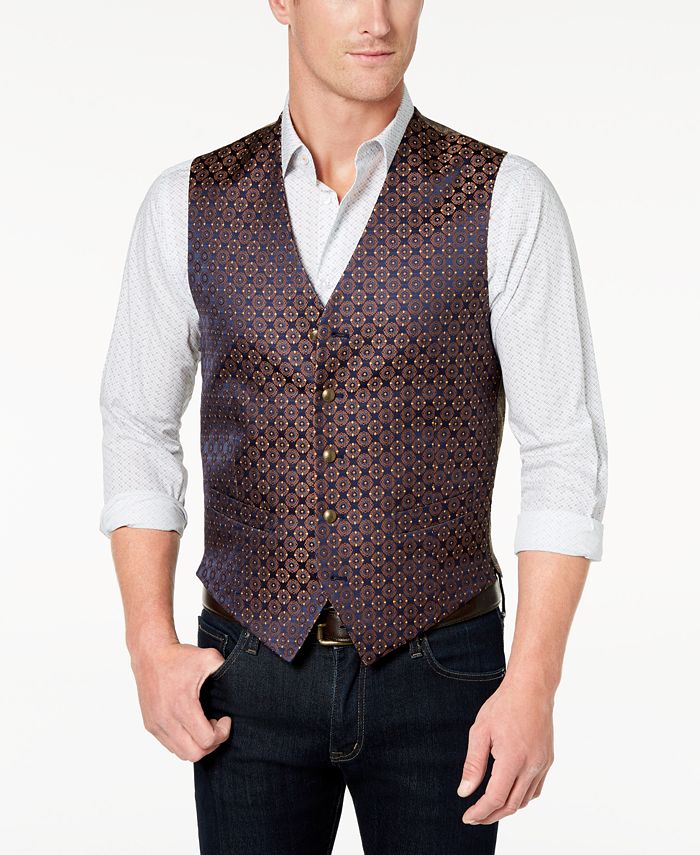 Hooded Vest in Navy with Medallion Lining by Hatley