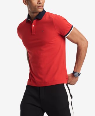 red tommy hilfiger polo