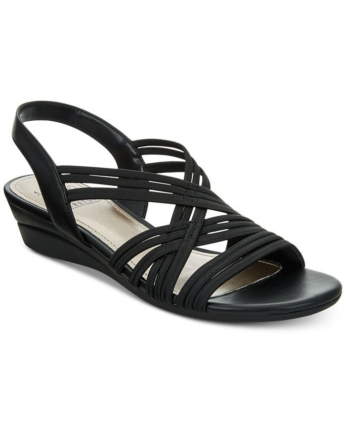 Impo Ramsey Stretch Slingback Wedge Sandals - Macy's