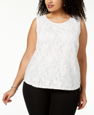 image of Kasper Plus Size Lace Top
