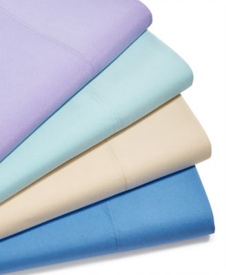 Martha Stewart Collection - Essentials Solid Microfiber 4-Pc. California King Sheet Set