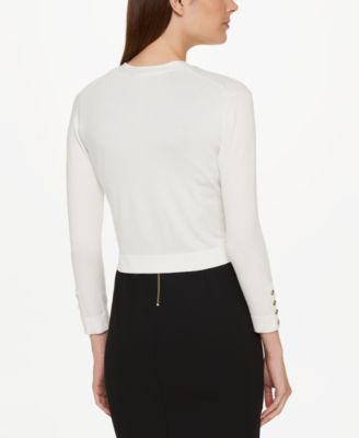 Women's Button Sleeve 3/4 Sleeve Cardigan