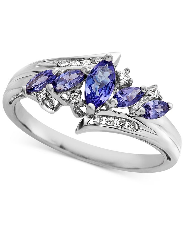 Macy's Tanzanite (5/8 ct. t.w.) & Diamond (1/10 ct. t.w.) in ...