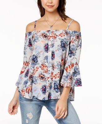 7 Sisters - Juniors' Cold-Shoulder Top