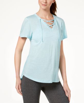 Ideology - V-Neck Lace-Up T-Shirt